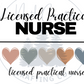 Licensed Practical Nurse - Centre Chest Designs