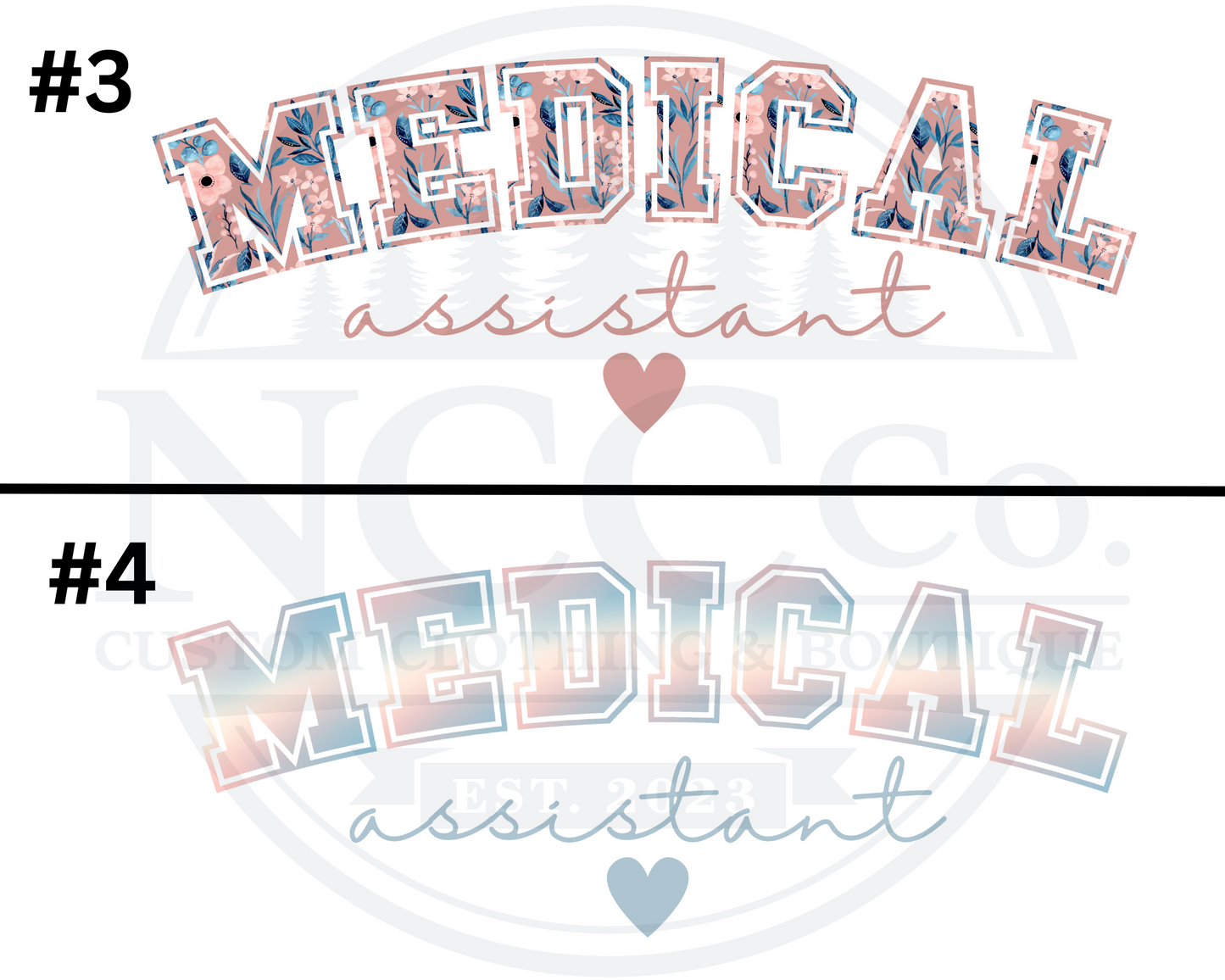 Medical Assistant Centre Chest Designs