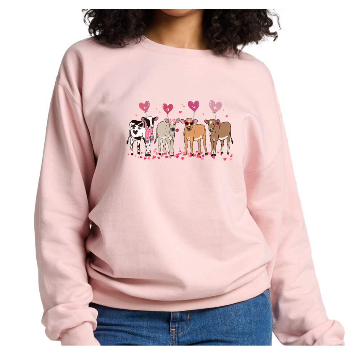 Valentine's Cow Crewneck