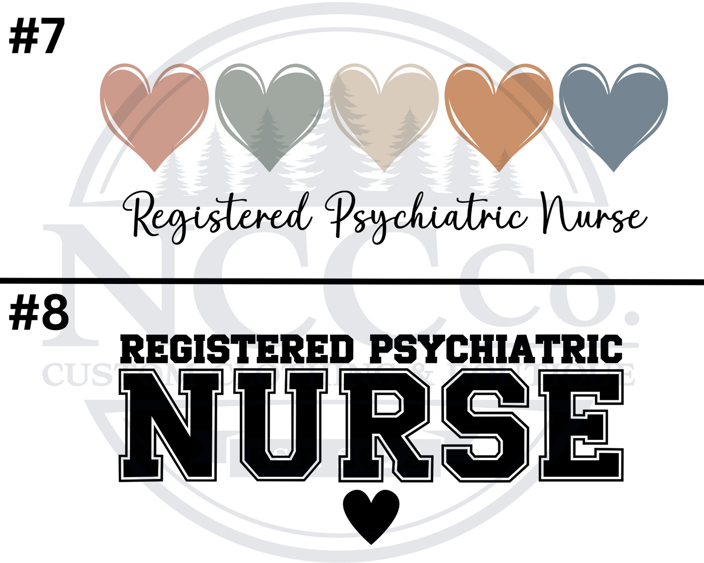 Psychiatric Nurse - Centre Chest Designs