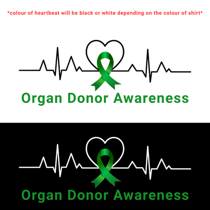 Ribbon & Heartbeat Design - Unisex Adult