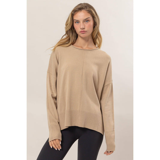 Drop Shoulder Sweater: SIZE S