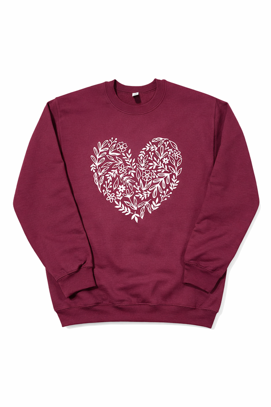 Floral Heart Crewneck