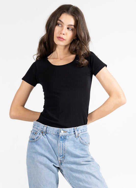 C'est Moi Bamboo Scoop Neck Short Sleeve