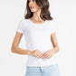 Bamboo Scoop Neck Short Sleeve