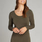 Bamboo Scoop Neck Long Sleeve