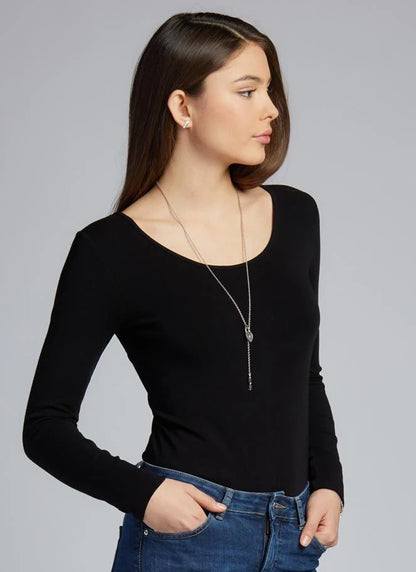 Bamboo Scoop Neck Long Sleeve