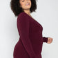 C'est Moi Curvy Bamboo Scoop Neck Long Sleeve