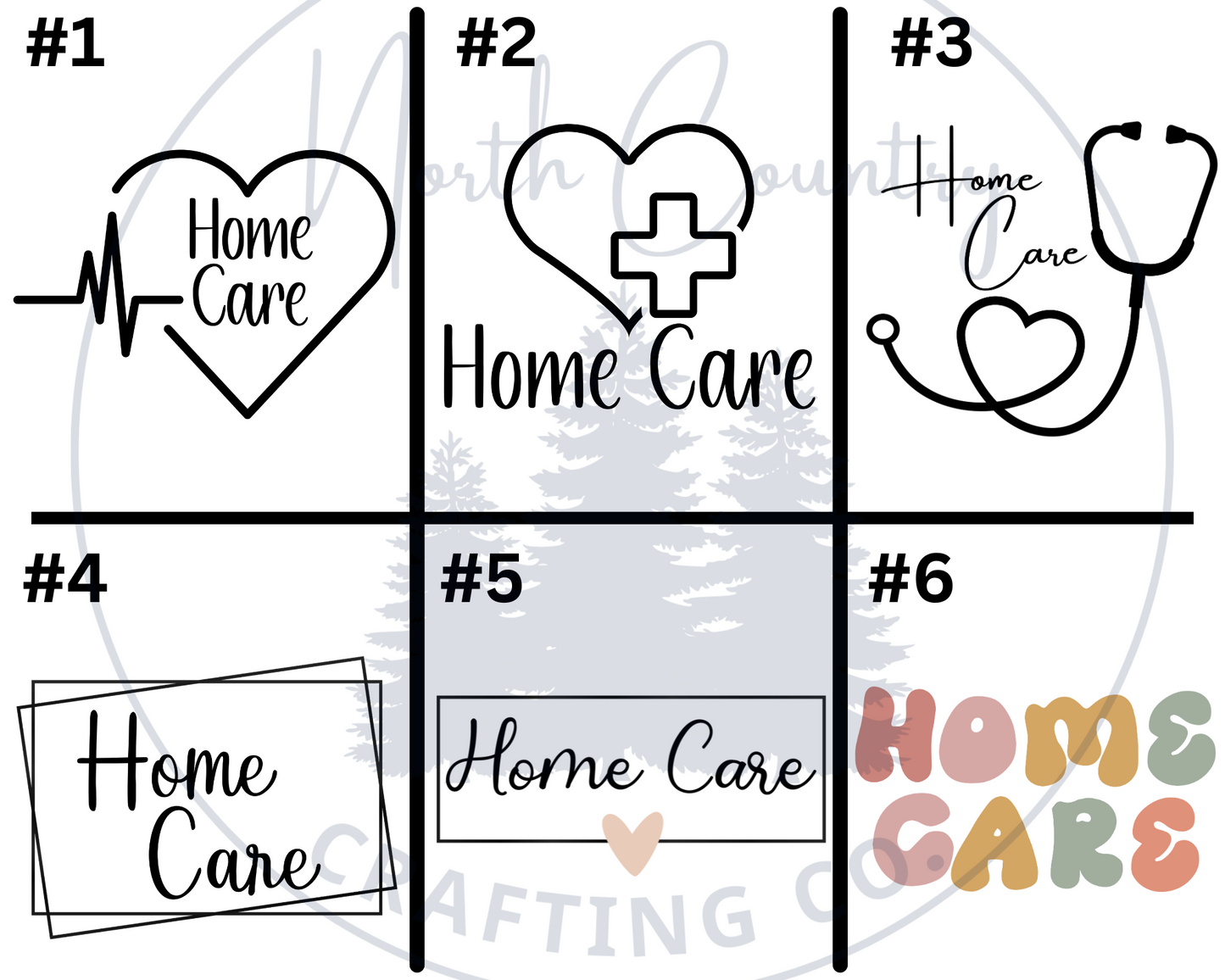 Home Care - Left Chest Designs