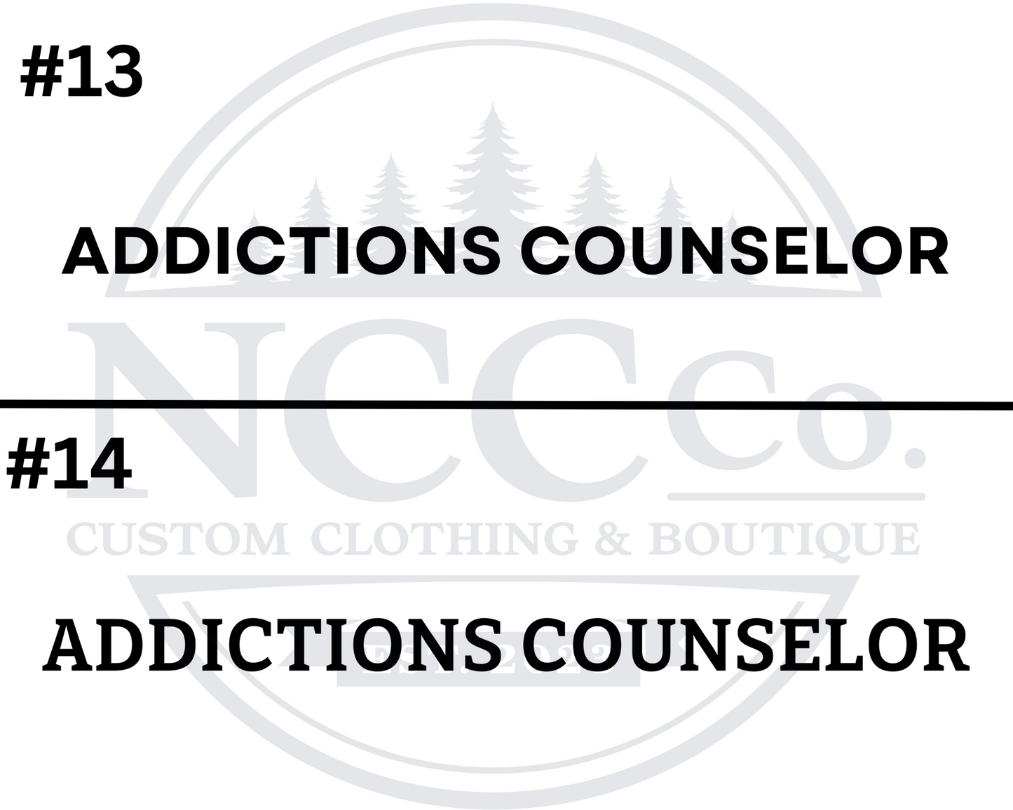 Addictions Counselor Centre Chest Designs