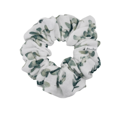 Eucalyptus Floral Muslin Scrunchie