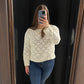 Ecru Crochet Sweater