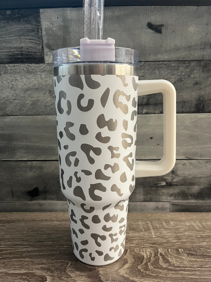 Leopard Engraved Tumbler - 40oz