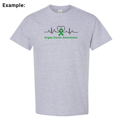 Ribbon & Heartbeat Design - Unisex Adult