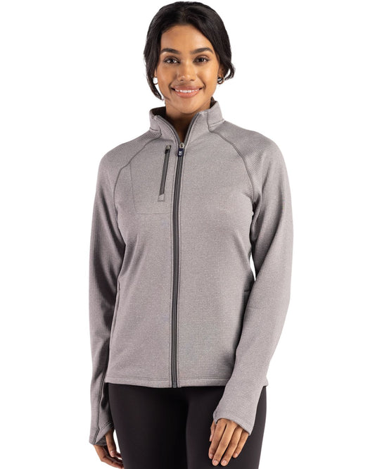 Ladies Peshastin Grid Fleece Full Zip