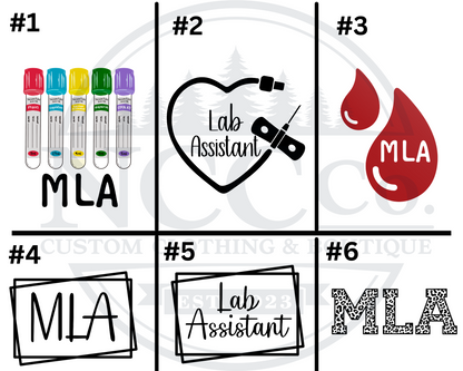 Lab Assistant - Left Chest Designs