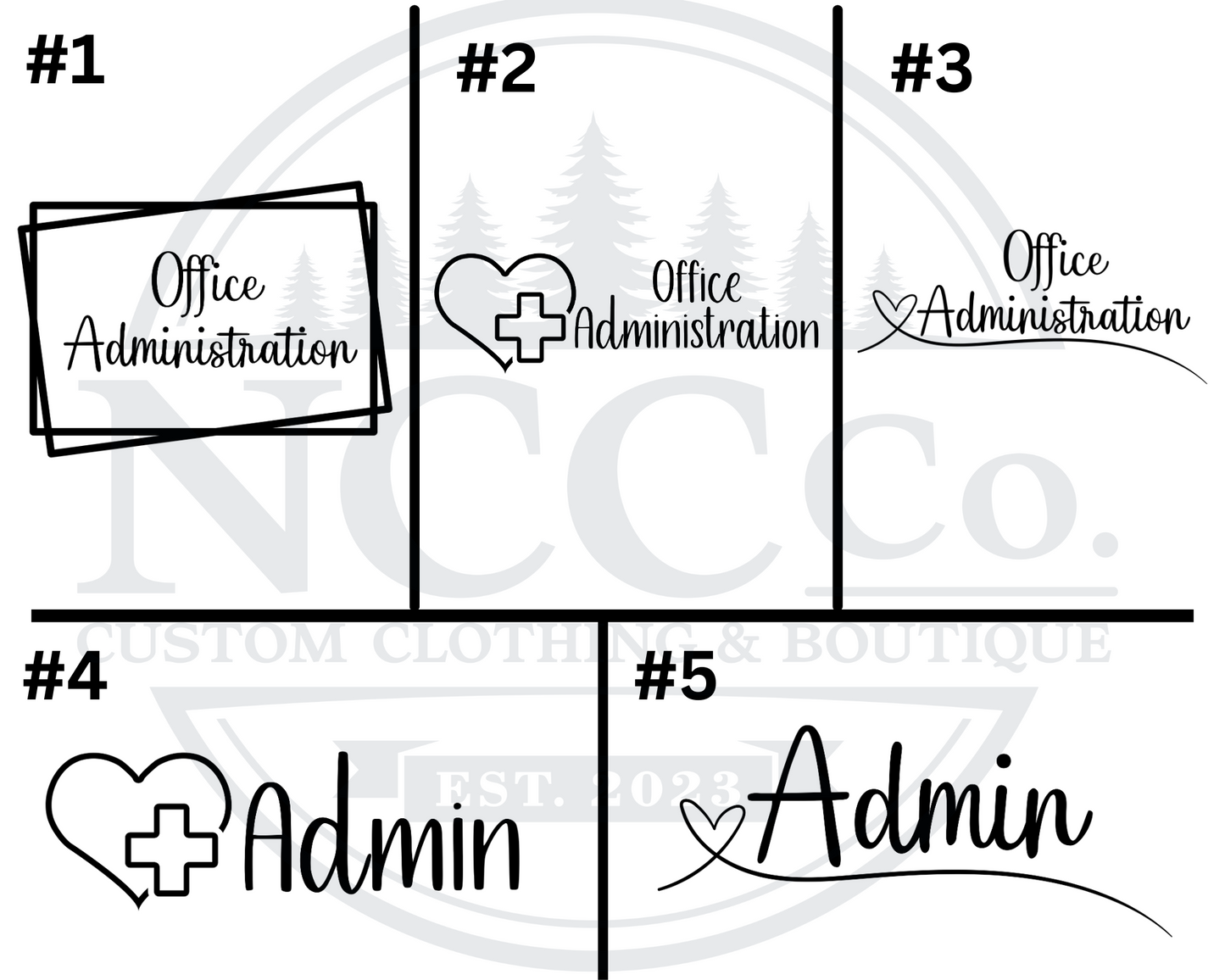 Office Administration - Left Chest Designs