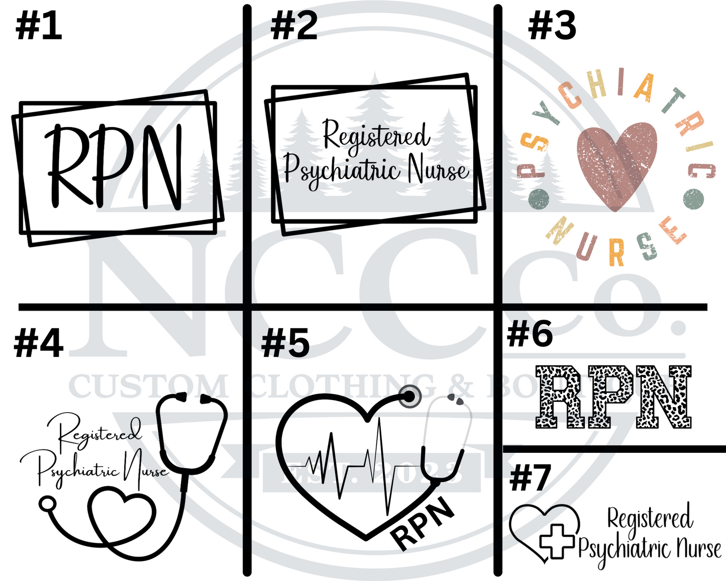 Psychiatric Nurse - Left Chest Designs