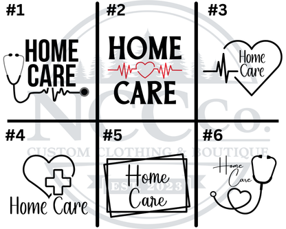 Home Care - Left Chest Designs