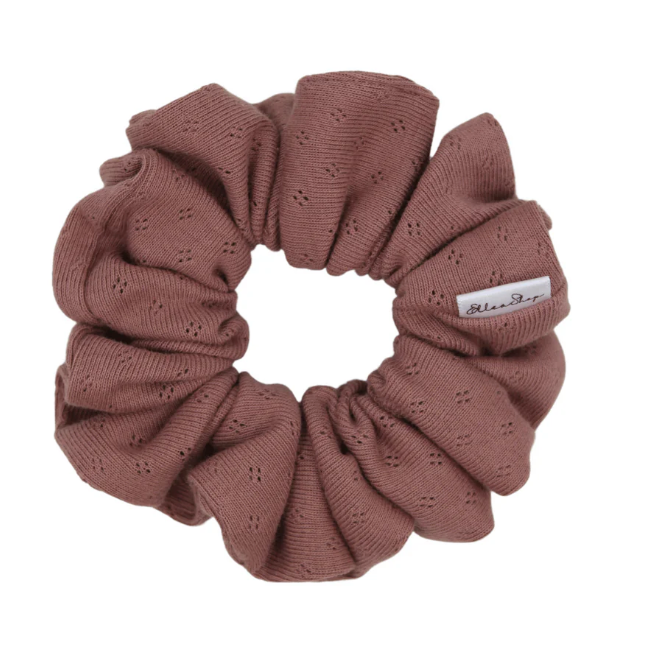 Mauve Pointelle Scrunchie