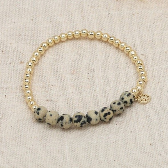 Maxie Dalmatian Jasper Bracelet