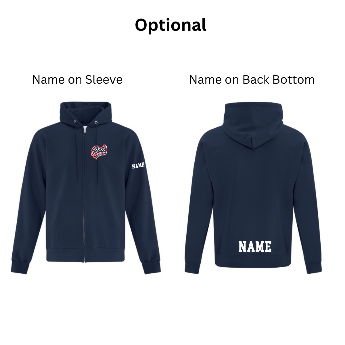 Adult Unisex Full Zip Hoodie