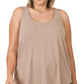 Zenana Curvy Round Neck Round Hem Tank