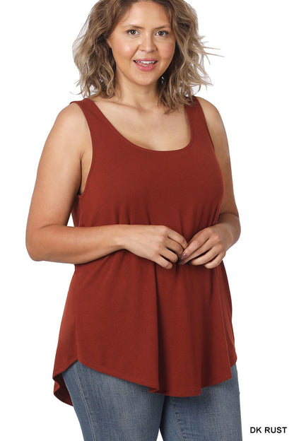 Curvy Round Neck Round Hem Tank