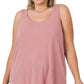 Zenana Curvy Round Neck Round Hem Tank