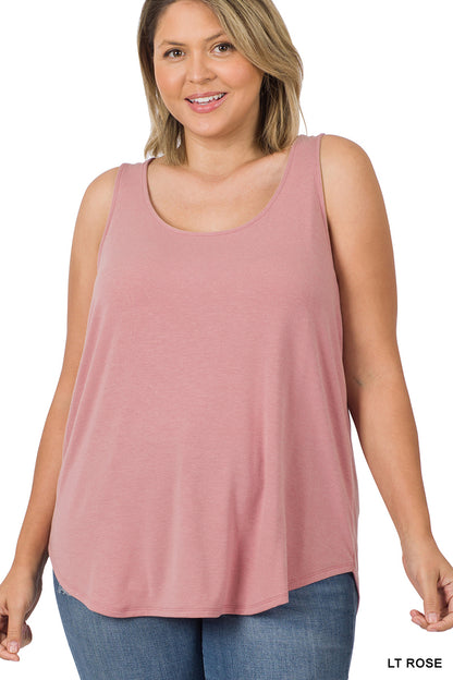 Curvy Round Neck Round Hem Tank