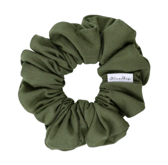 Army Green Bamboo Scrunchie