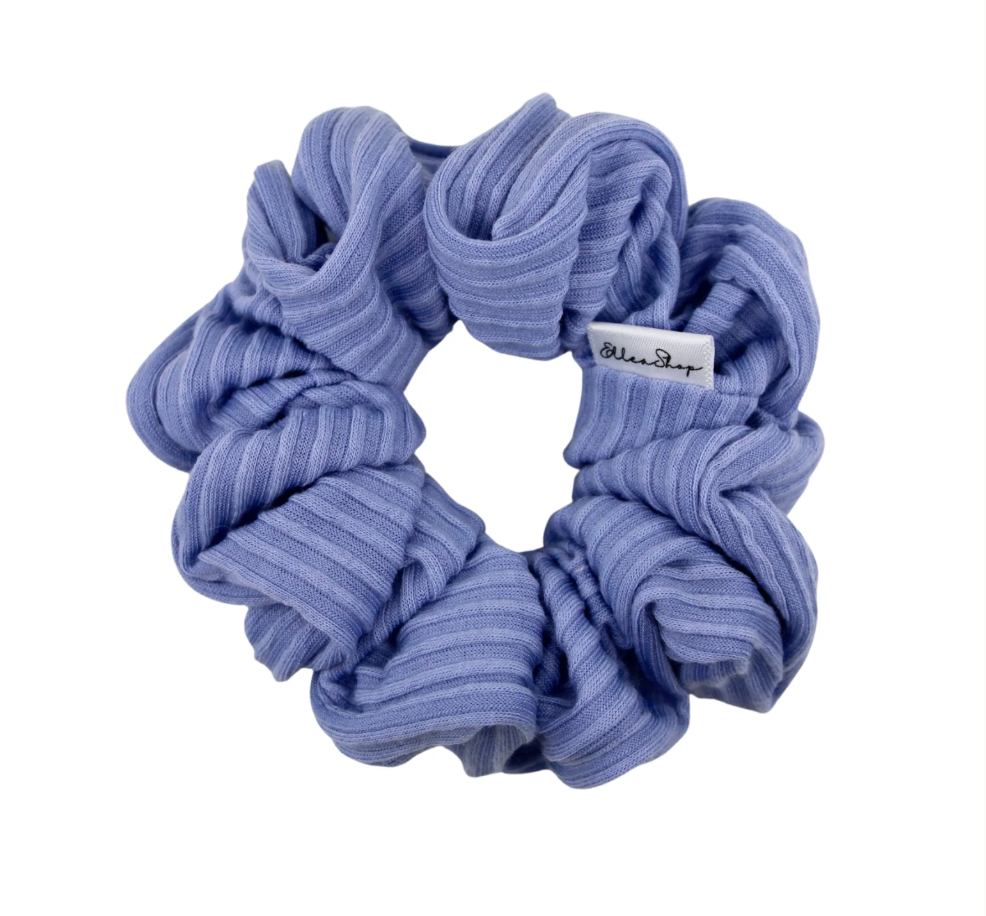 Periwinkle Ribbed Scrunchie