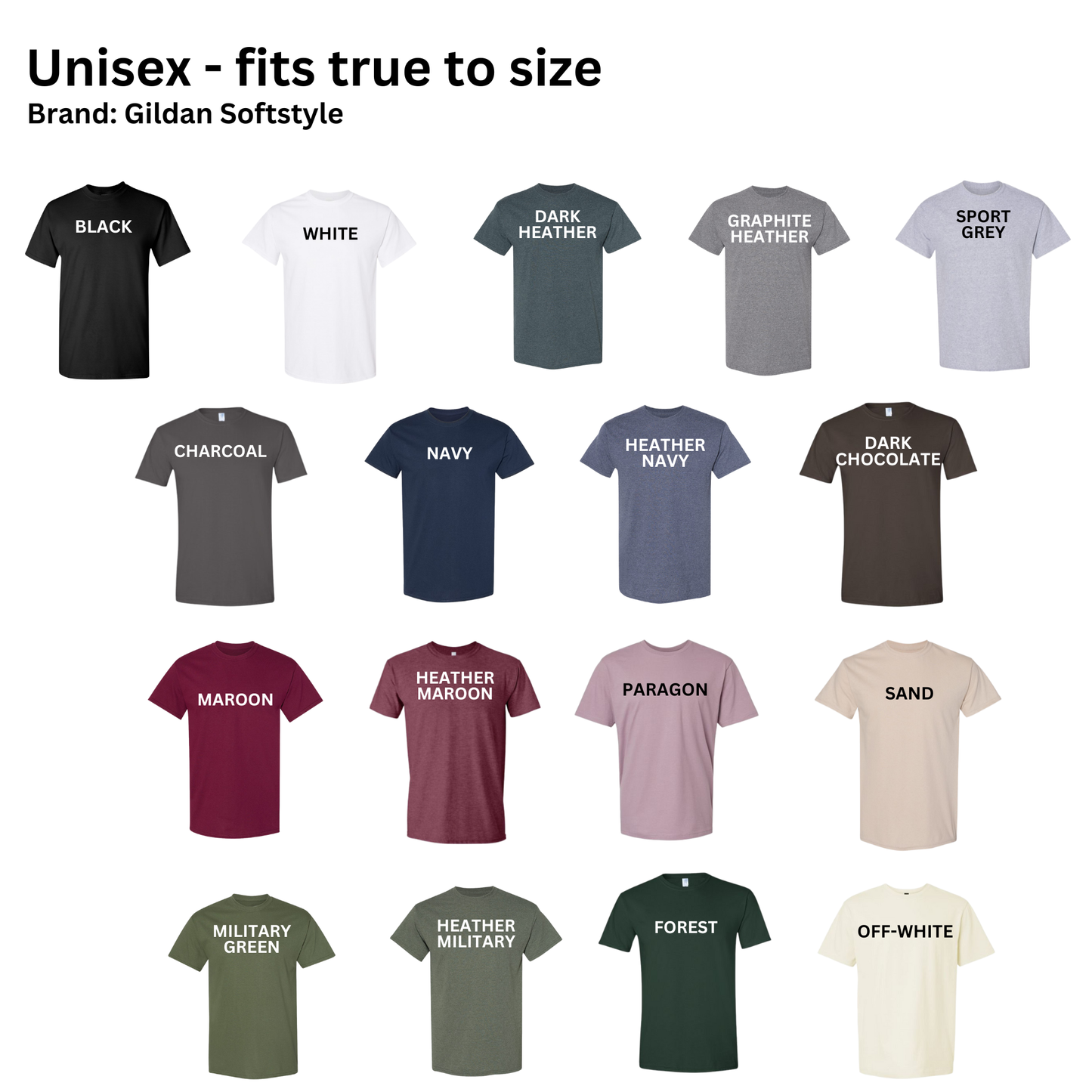 Unisex Gildan Softstyle - Left Chest Design