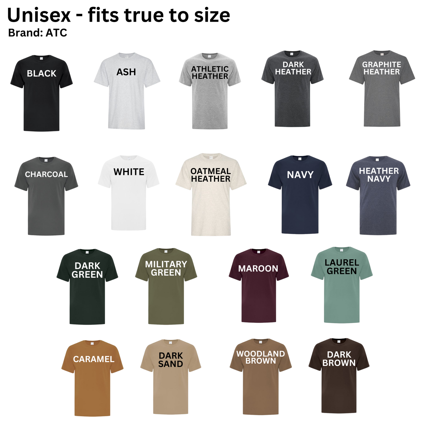 Unisex ATC Everyday Cotton - Centre Chest Design