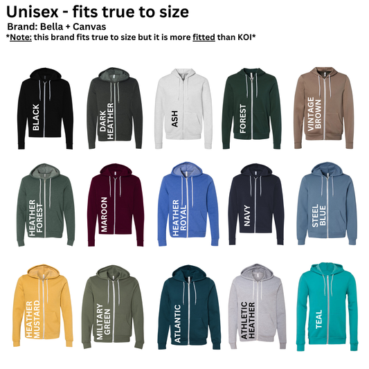 BELLA+CANVAS Unisex Full Zip Hoodie