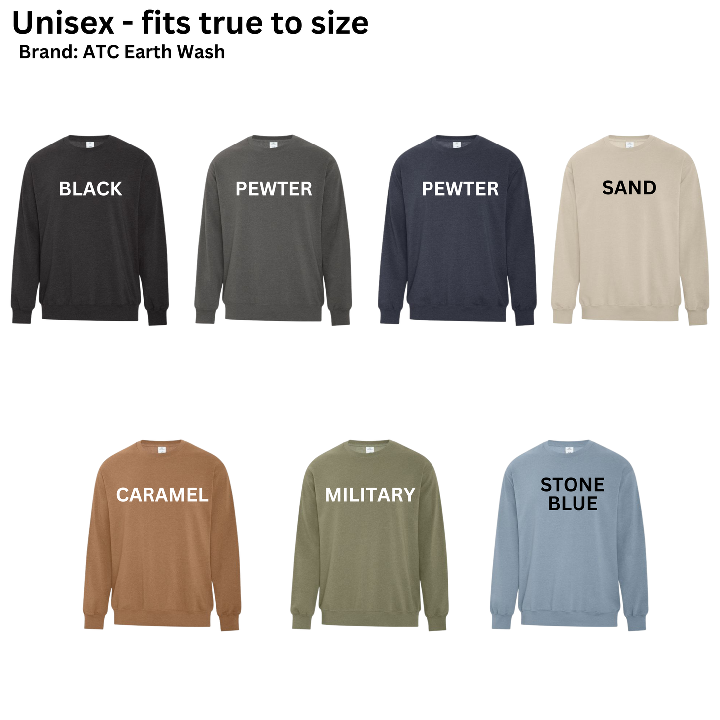 Unisex ATC Earth Wash - Centre Chest Design