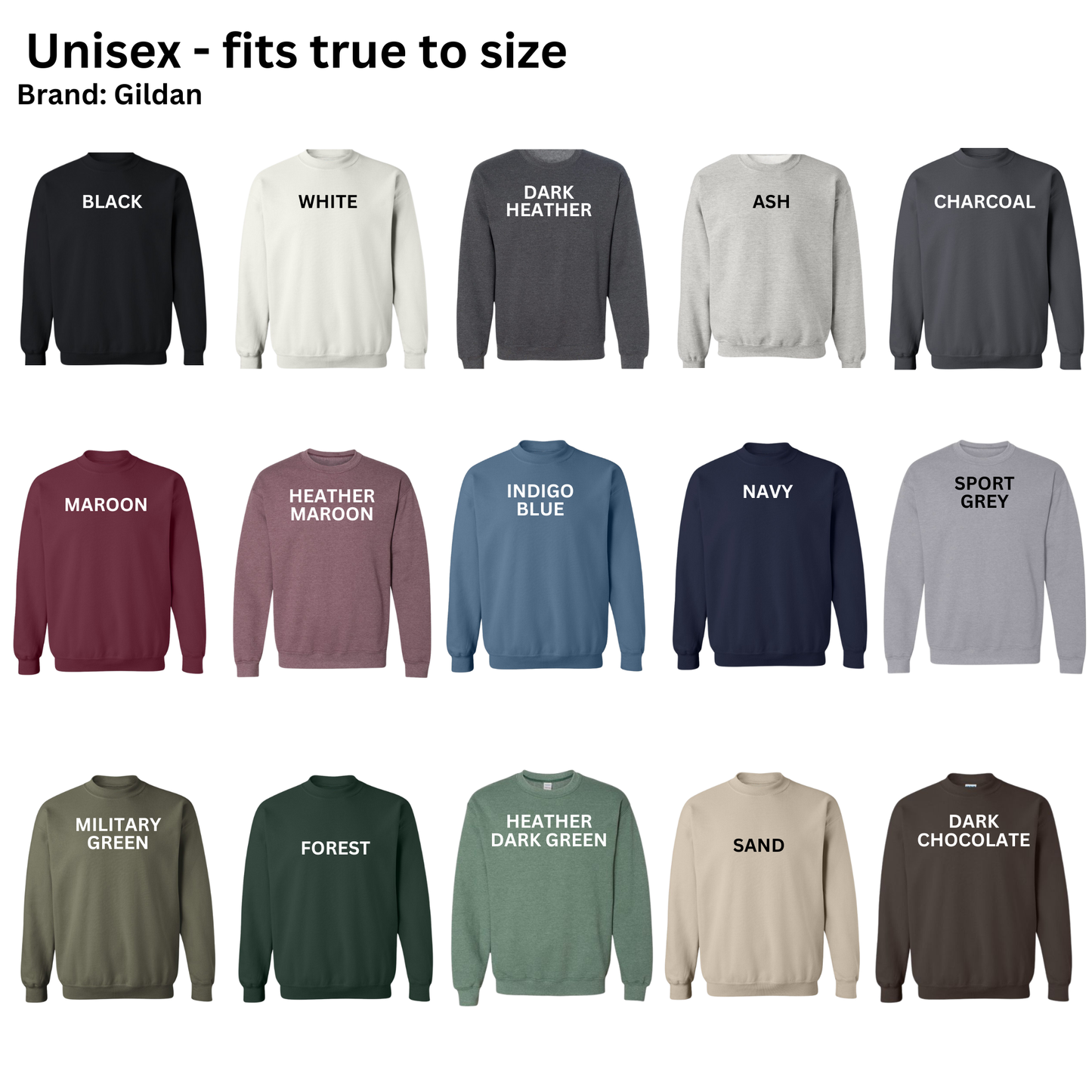 Unisex Gildan Heavy Blend - Centre Chest Design