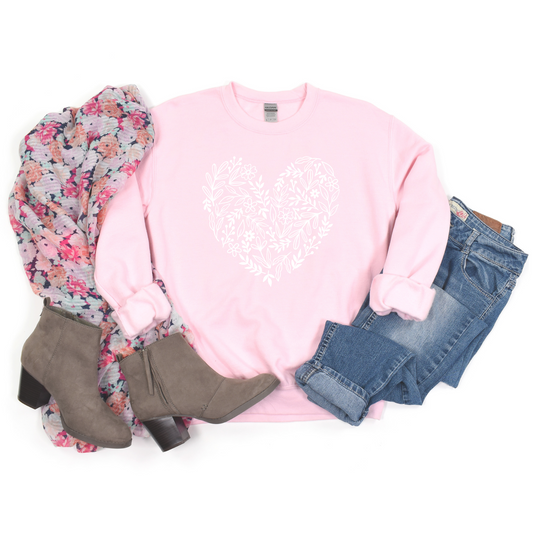 Floral Heart Crewneck