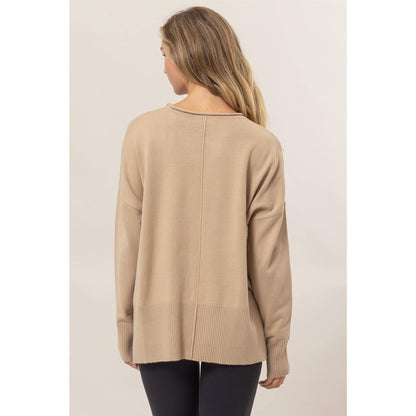 Drop Shoulder Sweater: SIZE S