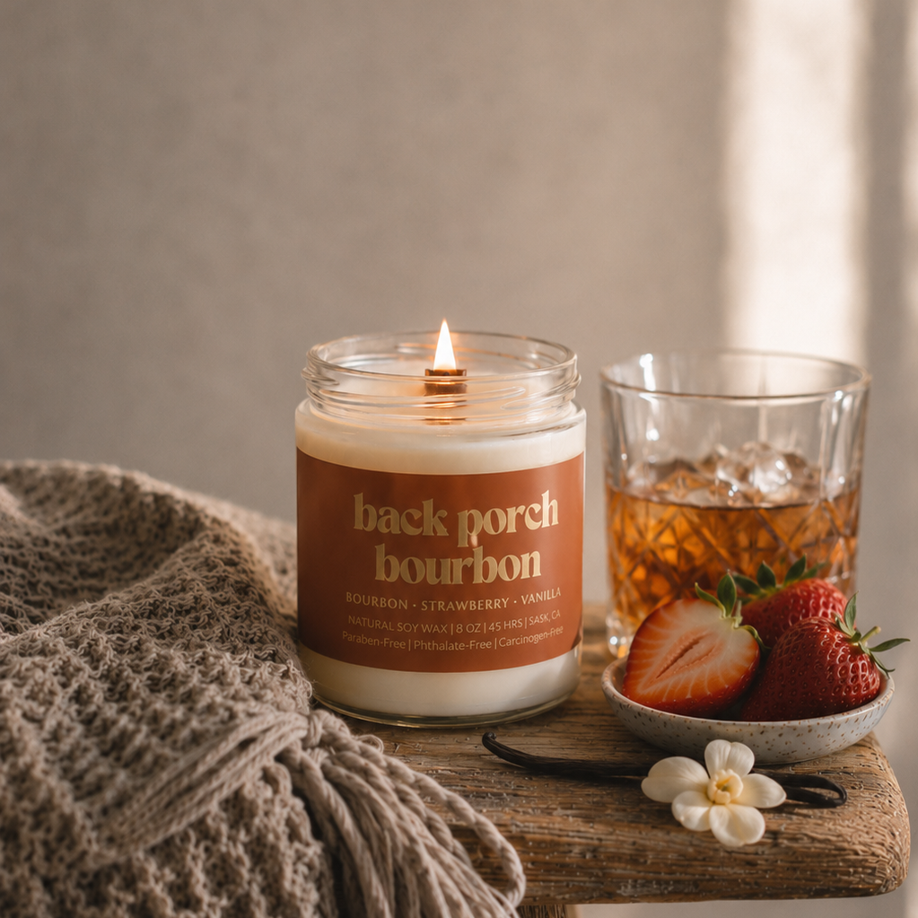 BACK PORCH BOURBON | 8OZ NON TOXIC SOY CANDLE