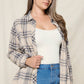 Doe and Rae Curvy Plaid Shirt With Roll up Sleeve