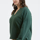 Blu Pepper Curvy Exposed Seam Relaxed Long Sleeve Knit