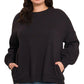 Zenana Curvy Fleece Hi-Low Boyfriend Sweater