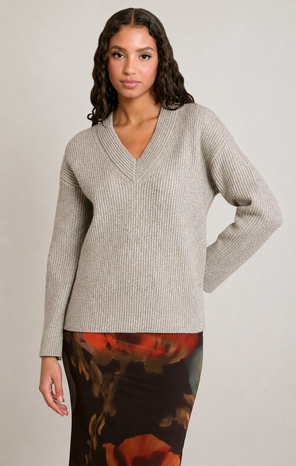 V-Neck Sweater Top