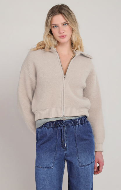 Wide Collar Cardigan