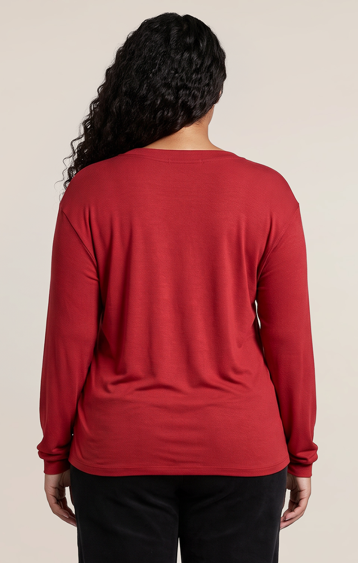 Curvy V-Neck T-Shirt