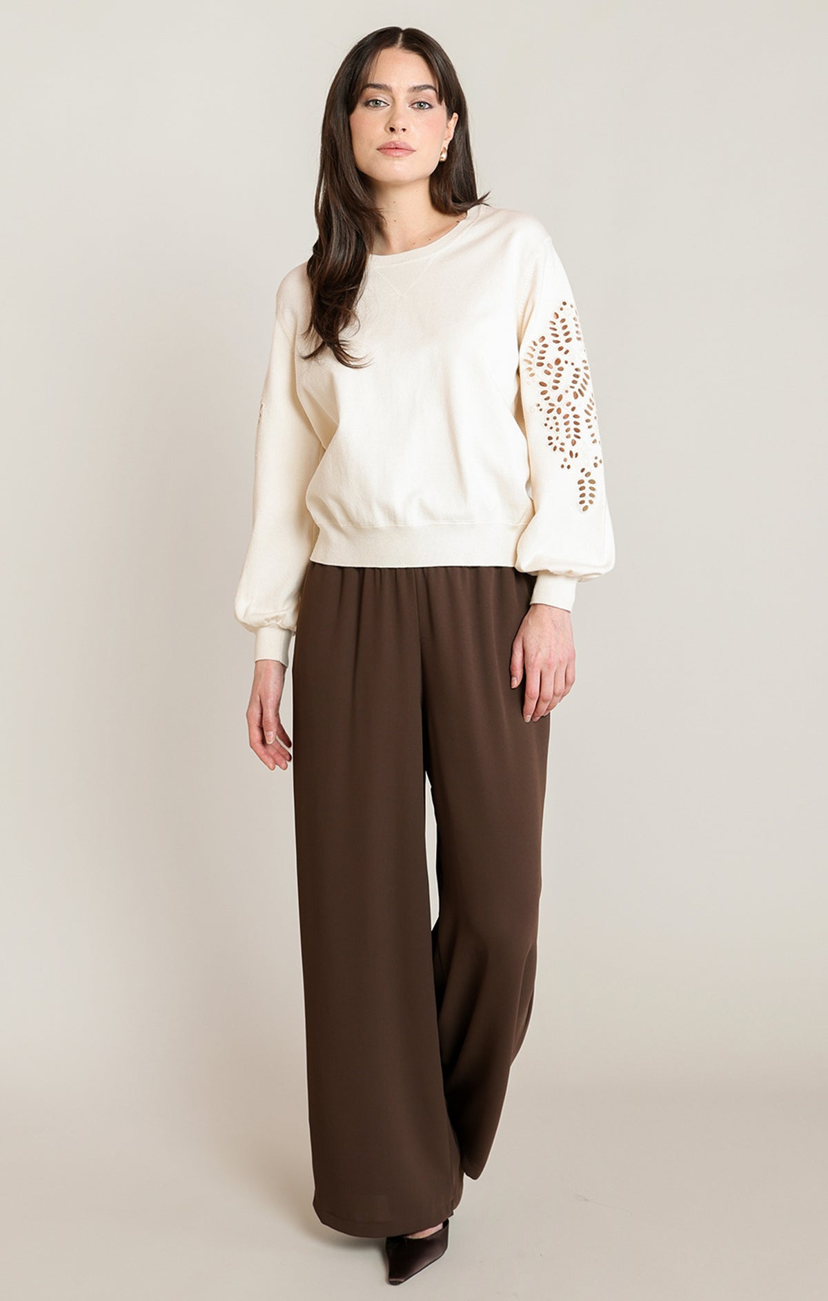 Eyelet Sweater Top