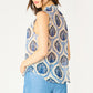 Dex Blue Medallion Blouse