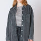 Knit Denim Jacket - Washed Black