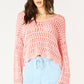 Dex Washed Apricot Crochet Sweater